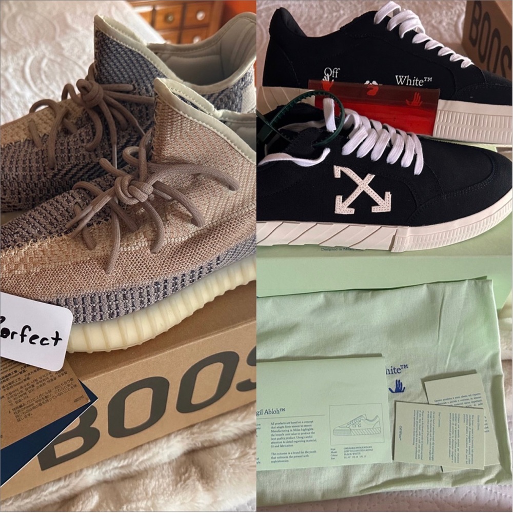 Yeezy 350 ash Pearl & off white vulc low